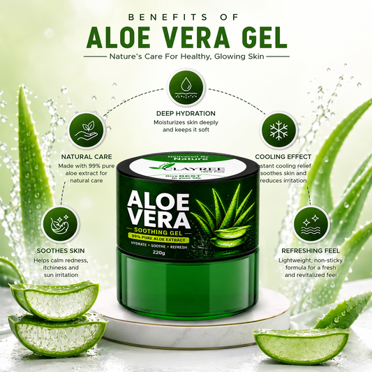 Clayree Pure Aloe Vera Gel for Face, Skin & Hair | Hydrating, Soothing & Glowing Skin Care Gel