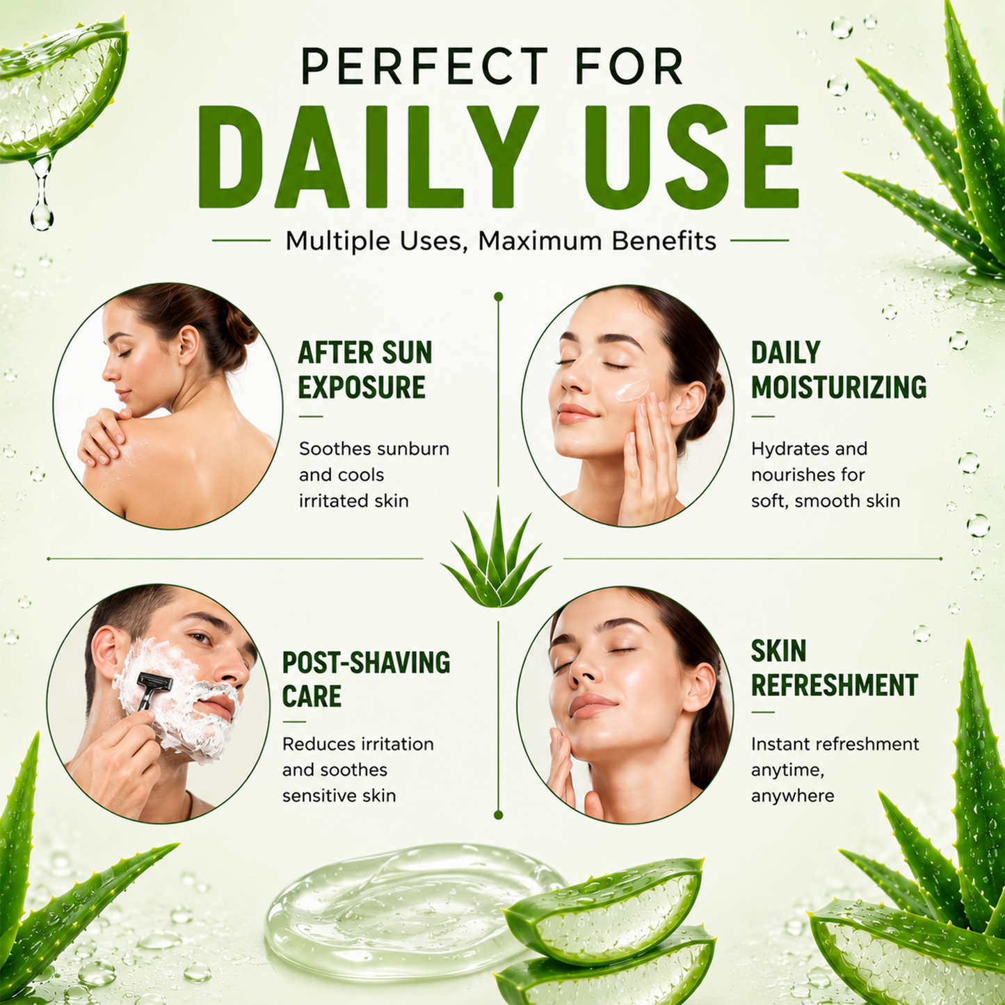 Clayree Pure Aloe Vera Gel for Face, Skin & Hair | Hydrating, Soothing & Glowing Skin Care Gel