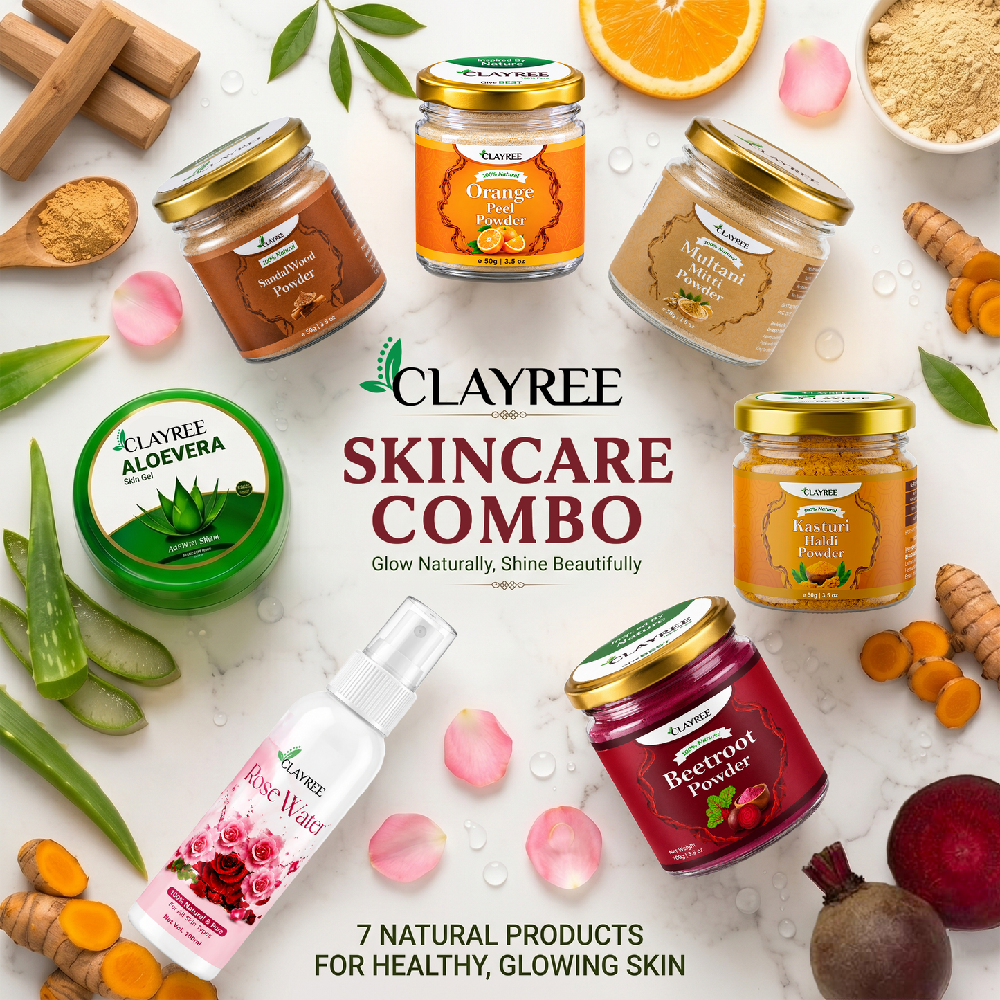 Homemade Instant Glow Face Pack Combo For Glowing Skin